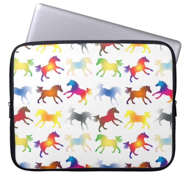 Farbige Ponys Laptopschutzhülle (Vorderseite)