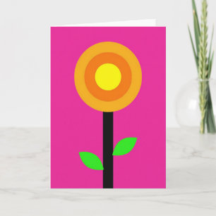 Farbige Pop-Art-Blumenkarte Karte