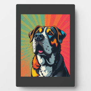 Farbige Pop-Art-Hundeillustration Kühner und lust Fotoplatte