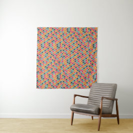 Farbige Pop-Geometrie-Design – Moderner abstrakter Wandteppich