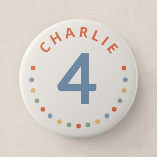 Farbige Pop-Party-Großgeburtstags-Altersabzeichen  Button