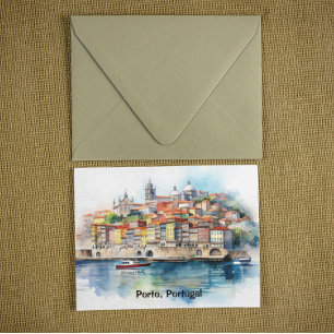 Farbige Porto Portugal Postkarte