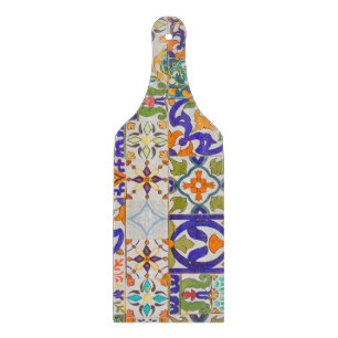 Farbige portugiesische Azulejo-Fliesen-Schneidbret Schneidebrett