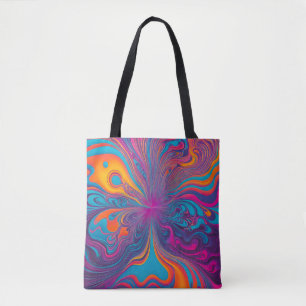 Farbige Psychedelia-Airbrush-Kunst-Tragetasche Tasche