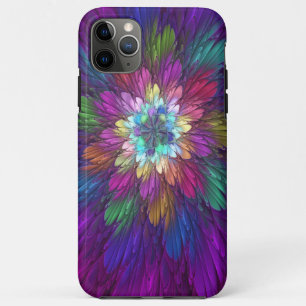 Farbige psychedelische Blumen-Abstract-Fraktal-Kun Case-Mate iPhone Hülle