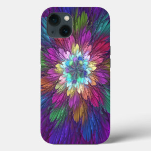 Farbige psychedelische Blumen-Abstract-Fraktal-Kun Case-Mate iPhone Hülle
