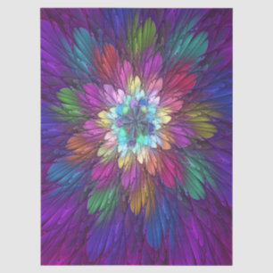 Farbige psychedelische Blumen-Abstract-Fraktal-Kun Seidenpapier