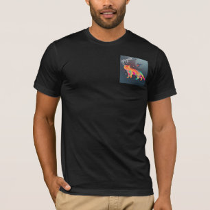 Farbige psychedelische Katzen-Cliparts T-Shirt