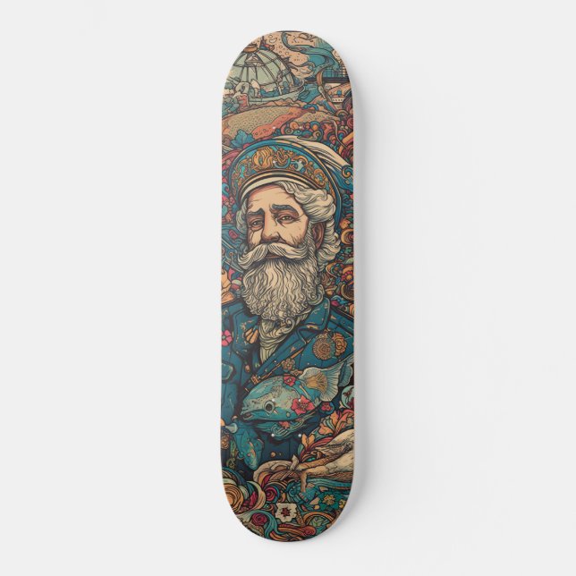 Farbige psychedelische Nemo Skateboard (Vorderseite)