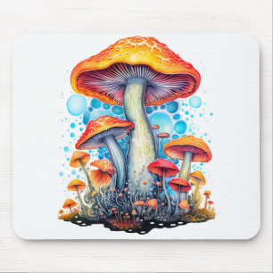 Farbige psychedelische Pilzillustration Mousepad