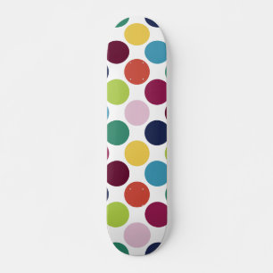 Farbige Punkt-Blase Old School Skateboard