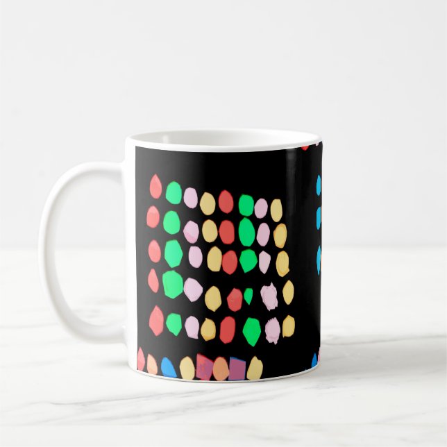 Farbige Punkte Kaffeetasse (Links)