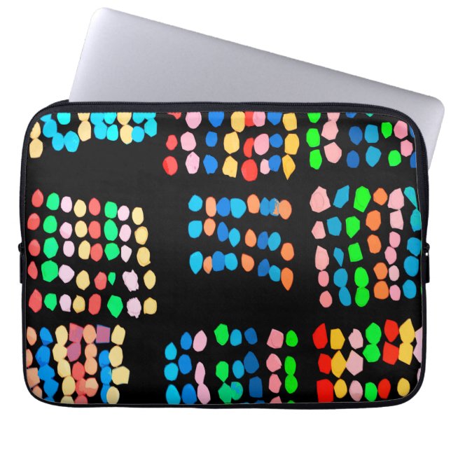 Farbige Punkte Laptopschutzhülle (Vorderseite)