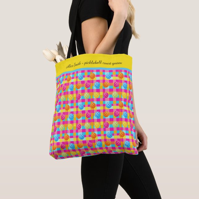 Farbige Punkte mit Text Tasche (Von Nahem)
