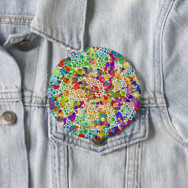Farbige Punkte Spiralen Handmalerei 2 Button (Beispiel)
