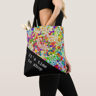 Farbige Punkte Spiralen Handmalerei 2 Tasche