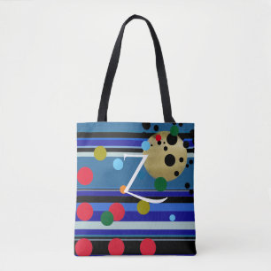 Farbige Punkte, Streifen und eigene Anfangsfarben Tasche