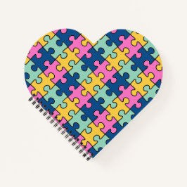 Farbige Puzzleteile Notizbuch