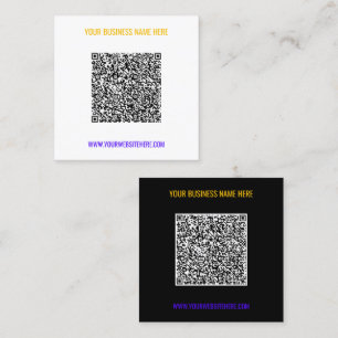 Farbige QR Code Business Card mit benutzerdefinier Quadratische Visitenkarte