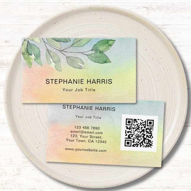 Farbige QR Code Business Card Visitenkarte (Von Creator hochgeladen)