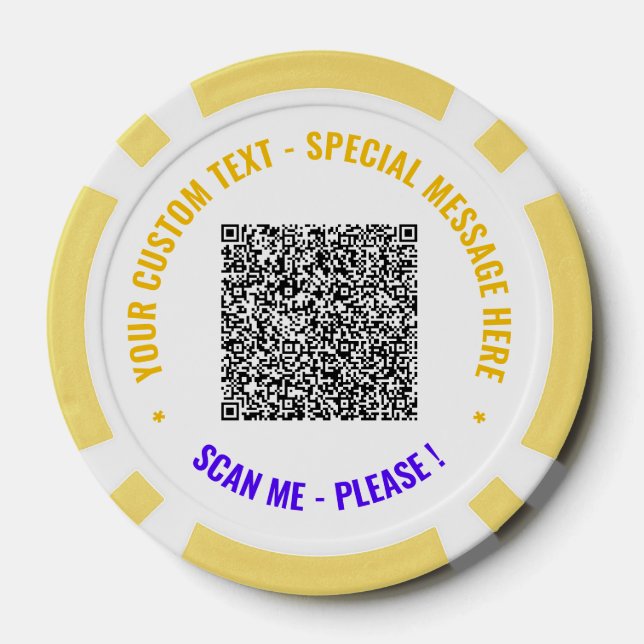 Farbige QR-Poker-Chips für benutzerdefinierten Tex Pokerchips (Rückseite)