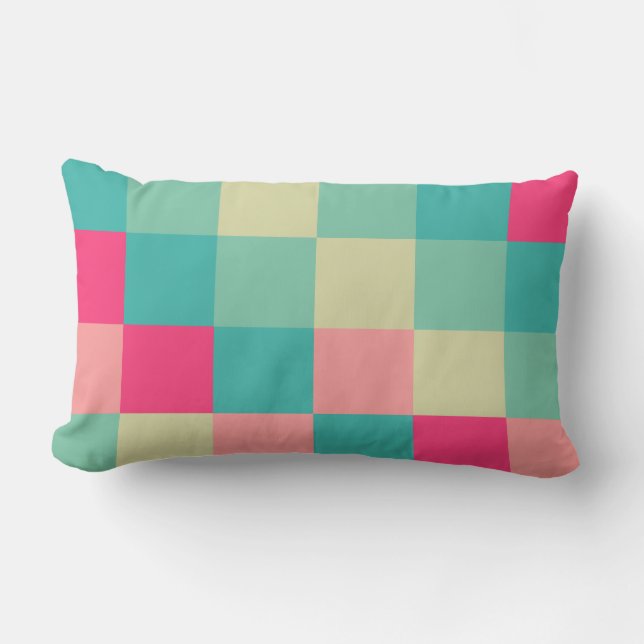 Farbige Quadrate 012 Lendenkissen (Vorderseite)