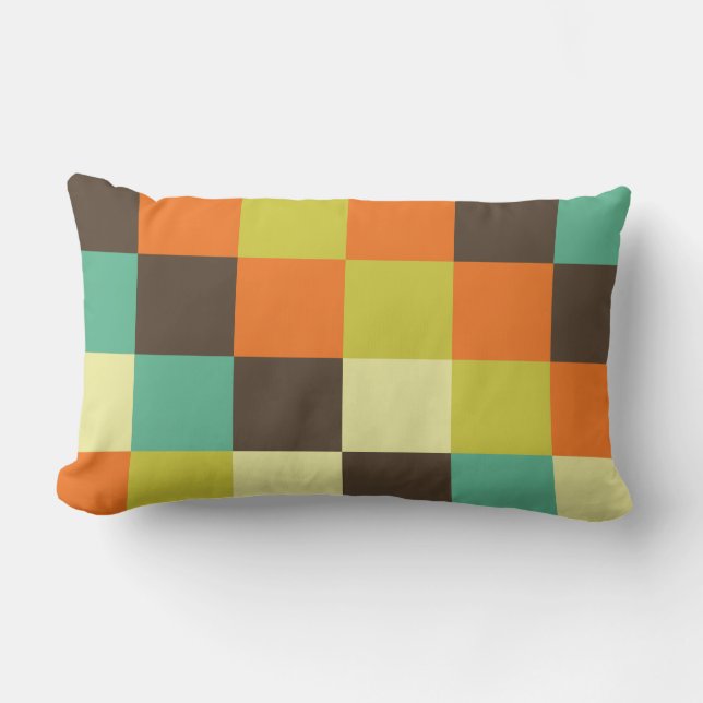 Farbige Quadrate 014 Lendenkissen (Vorderseite)