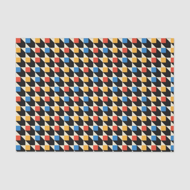 Farbige Quadrate - Gewebepapier Seidenpapier (Vorderseite)