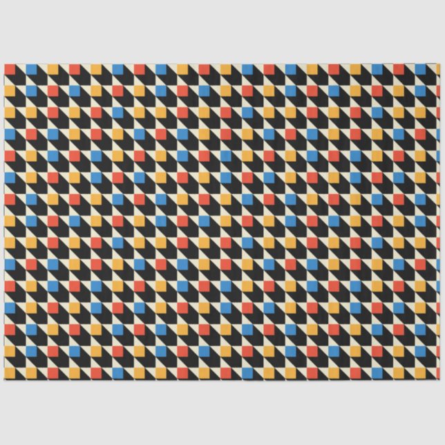 Farbige Quadrate - Gewebepapier Seidenpapier (Vorderseite)