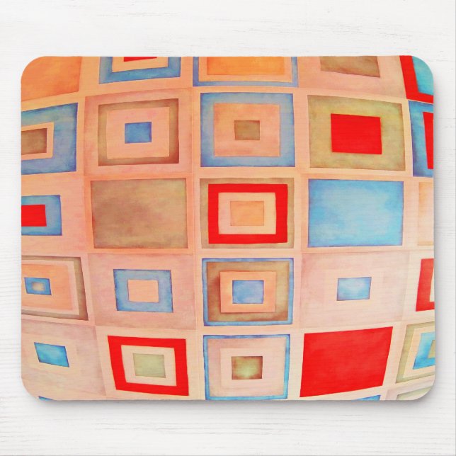 Farbige Quadrate Mousepad (Vorne)