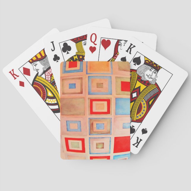 Farbige Quadrate Spielkarten (Rückseite)