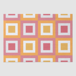 Farbige quadratische Geometrie Seidenpapier