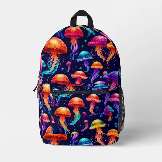 Farbige Qualle Bedruckter Rucksack (Vorderseite)