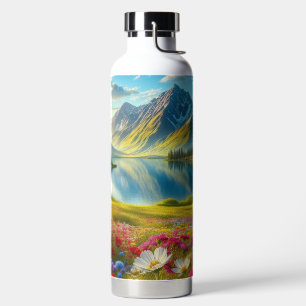 Farbige Quelle/blühender Bergsee Trinkflasche