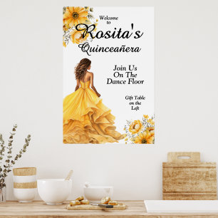 Farbige Quinceanera Poster