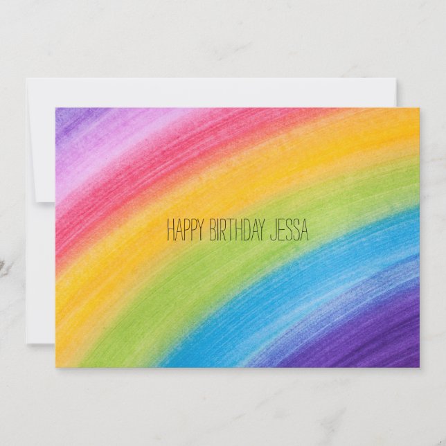 Farbige Rainbow Birthday Celebration Card Karte (Vorderseite)