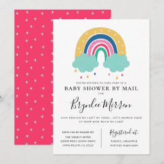 Farbige Rainbow-Kinderdusche per Mail Einladung