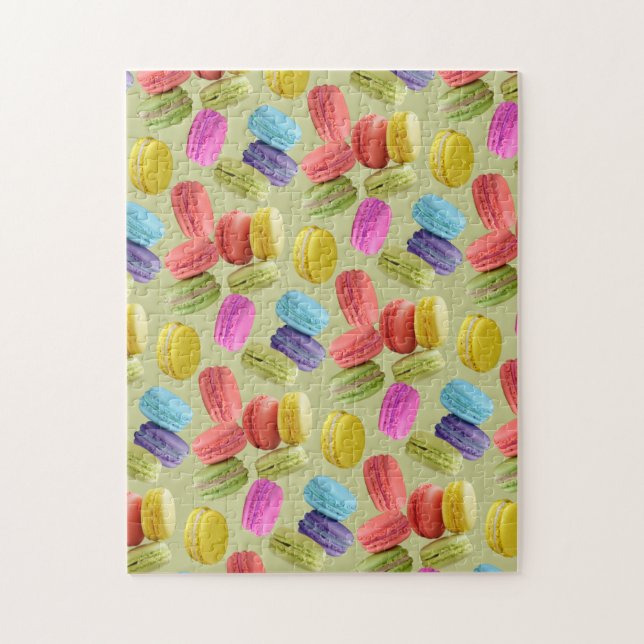 Farbige Rainbow Macaron Cookies Muster Jigsaw (Vertikal)