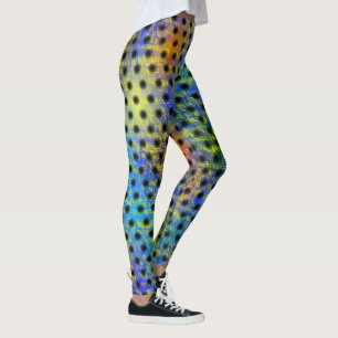 Farbige Randkreise im Hintergrund Leggings