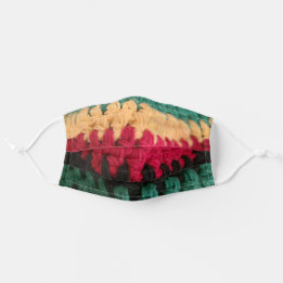 Farbige Rasta-Farben Mund-Nasen-Maske Aus Stoff