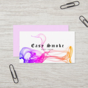Farbige Rauch Vape Shop Visitenkarte