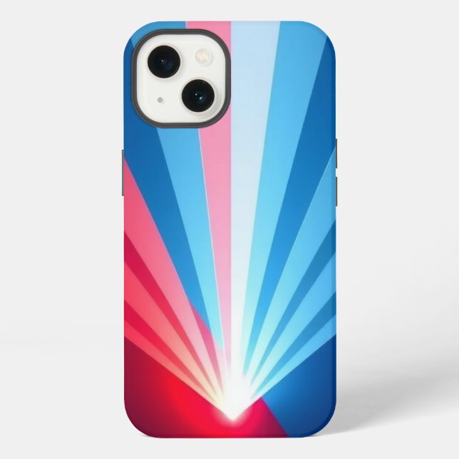Farbige Rays Design Mobile iPhone Hülle (Rückseite)