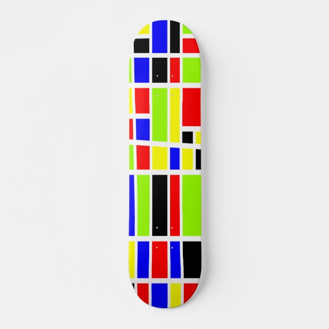 Farbige Rechtecke 04 Skateboard (Vorne)
