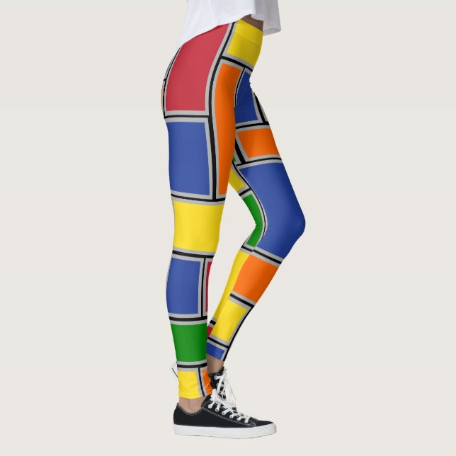 Farbige Rechtecke Leggings (Rechts)