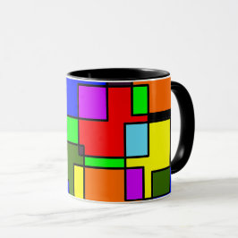 Farbige Rechtecke Tasse