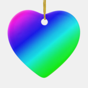 Farbige Regenbogen Grün Blau Lila Diagonale Mischu Keramik Ornament