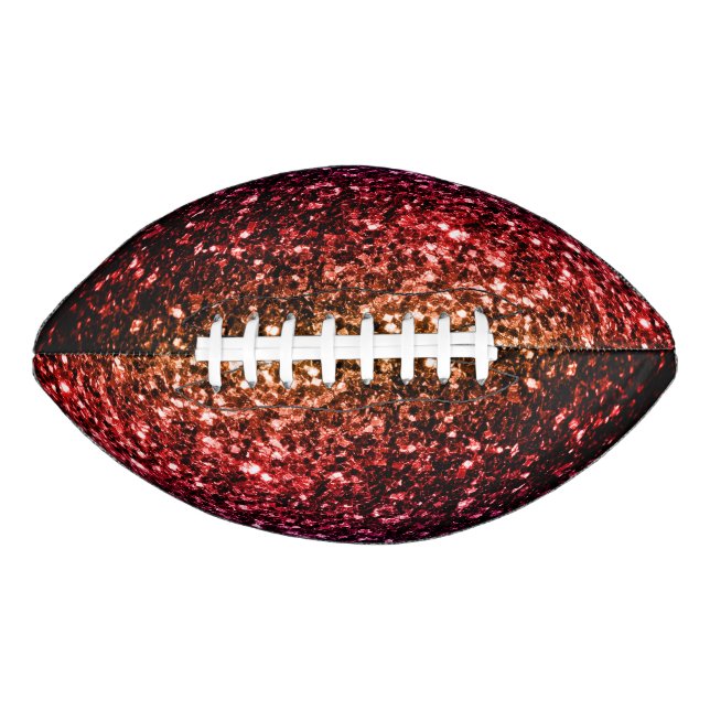 Farbige Regenbogen-Imitate Glitzer Glitzern Football (Vorderseite)