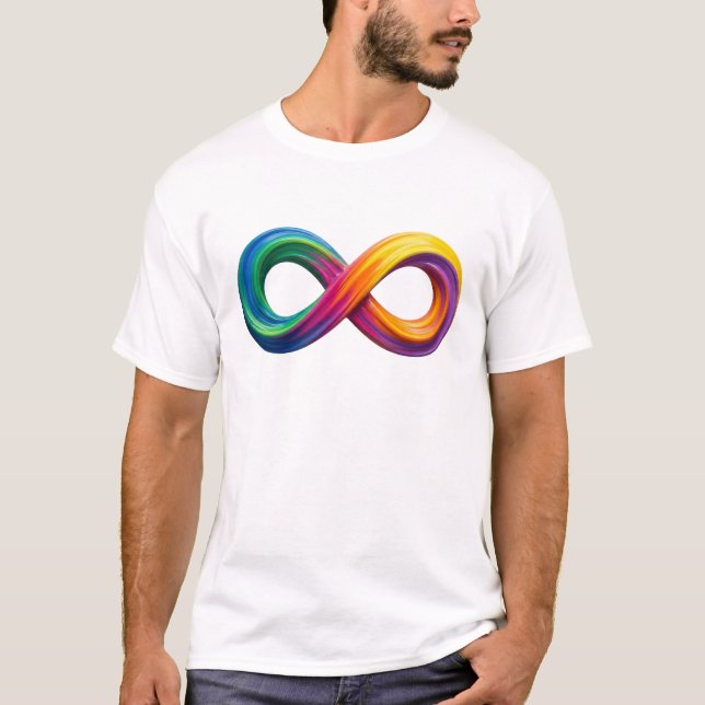 Farbige Regenbogen-Infinität T-Shirt (Vorderseite)