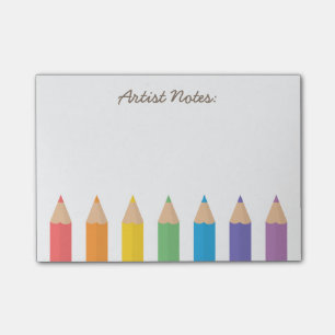 Farbige Regenbogen-Malerfarbstifte für Schulkinder Post-it Klebezettel