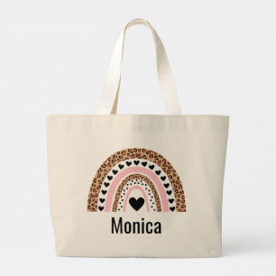 Farbige Regenbogen-Personalisierte-Name-Tasche Jumbo Stoffbeutel